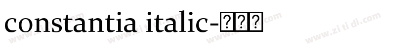 constantia italic字体转换